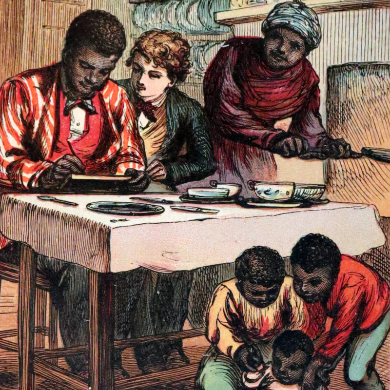 1890 Rare Book ~ Uncle Tom's Cabin by Harriet Beecher Stowe. Color illustrated.