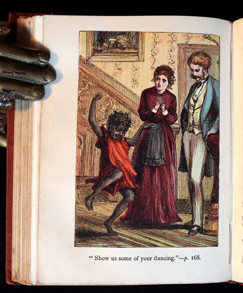 1890 Rare Book ~ Uncle Tom's Cabin by Harriet Beecher Stowe. Color illustrated.