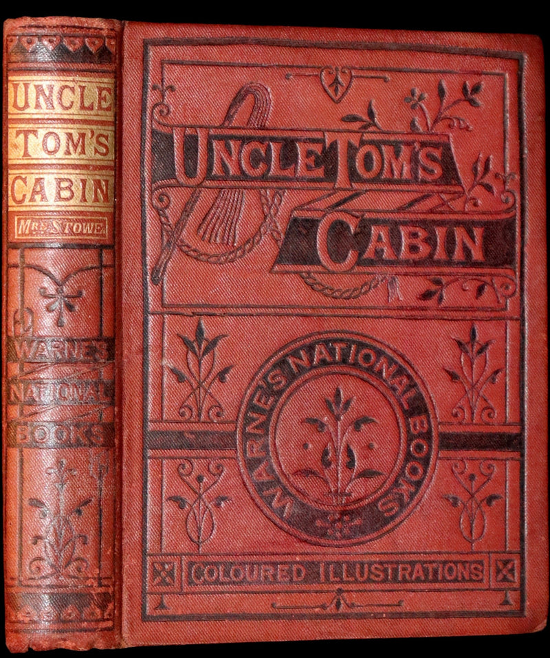 1890 Rare Book ~ Uncle Tom's Cabin by Harriet Beecher Stowe. Color illustrated.