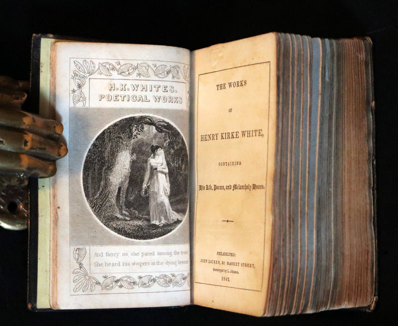1842 Rare Book - Henry Kirke White Poems and Melancholy Hours.