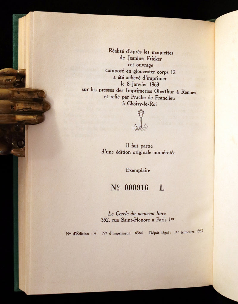 1963 Rare First Limited Edition #916 - La Planete des Singes (The Planet of the Apes) by Pierre Boulle.