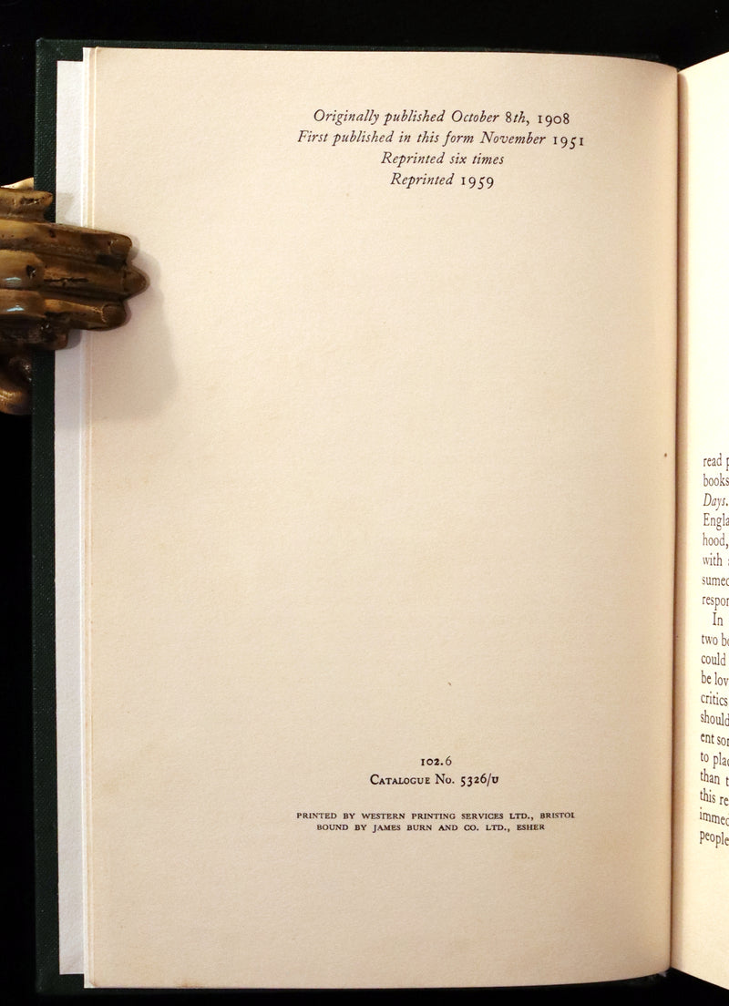 1959 Book bound by Cottage Bindery - The WIND IN THE WILLOWS illustrated by RACKHAM.