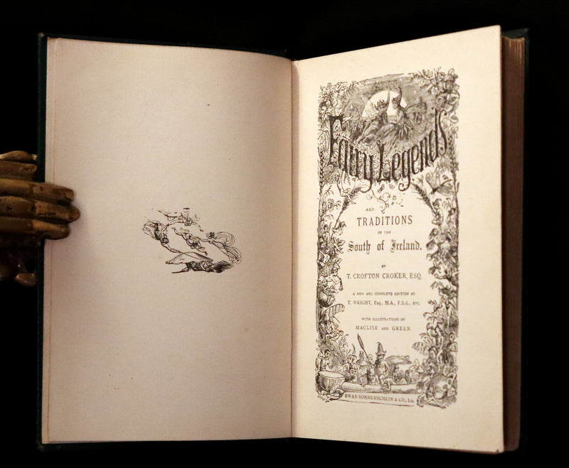1902 Scarce Book - Fairy Legends and Traditions of the South of Ireland by T. Crofton Croker.