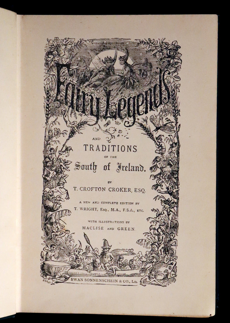 1902 Scarce Book - Fairy Legends and Traditions of the South of Ireland by T. Crofton Croker.
