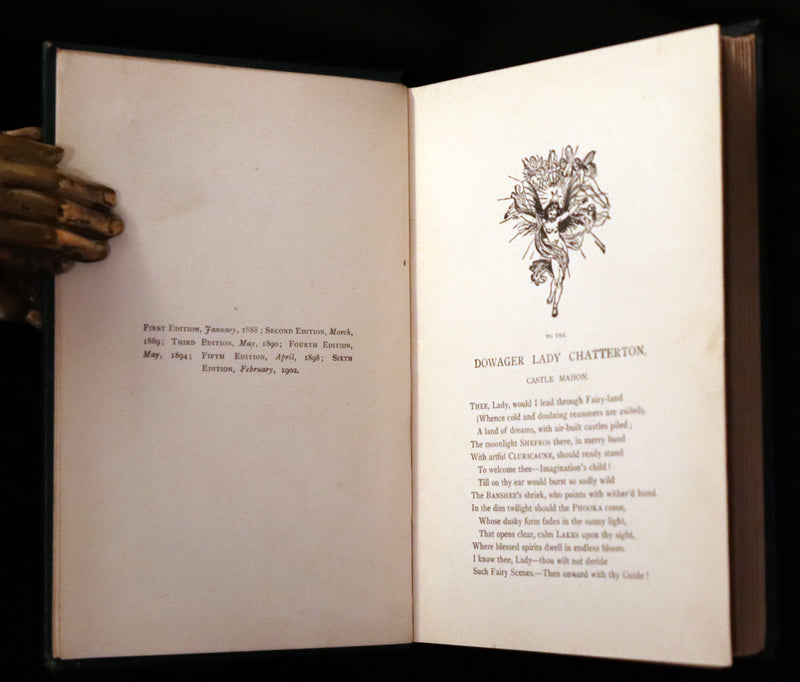 1902 Scarce Book - Fairy Legends and Traditions of the South of Ireland by T. Crofton Croker.