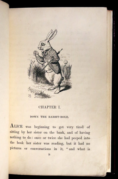 1869 Fine Cottage Binding - Alice's Adventures in Wonderland by Lewis Carroll.