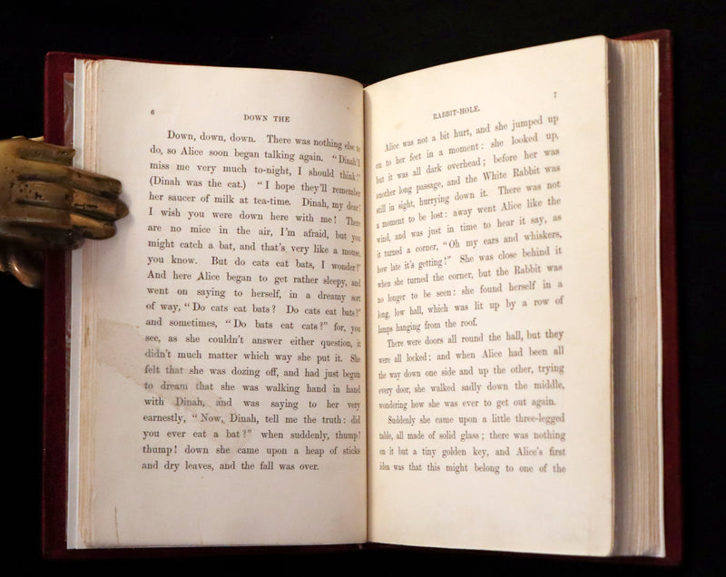 1869 Fine Cottage Binding - Alice's Adventures in Wonderland by Lewis Carroll.