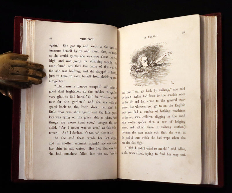 1869 Fine Cottage Binding - Alice's Adventures in Wonderland by Lewis Carroll.