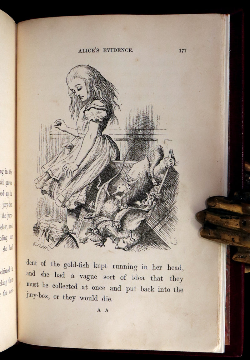 1869 Fine Cottage Binding - Alice's Adventures in Wonderland by Lewis Carroll.