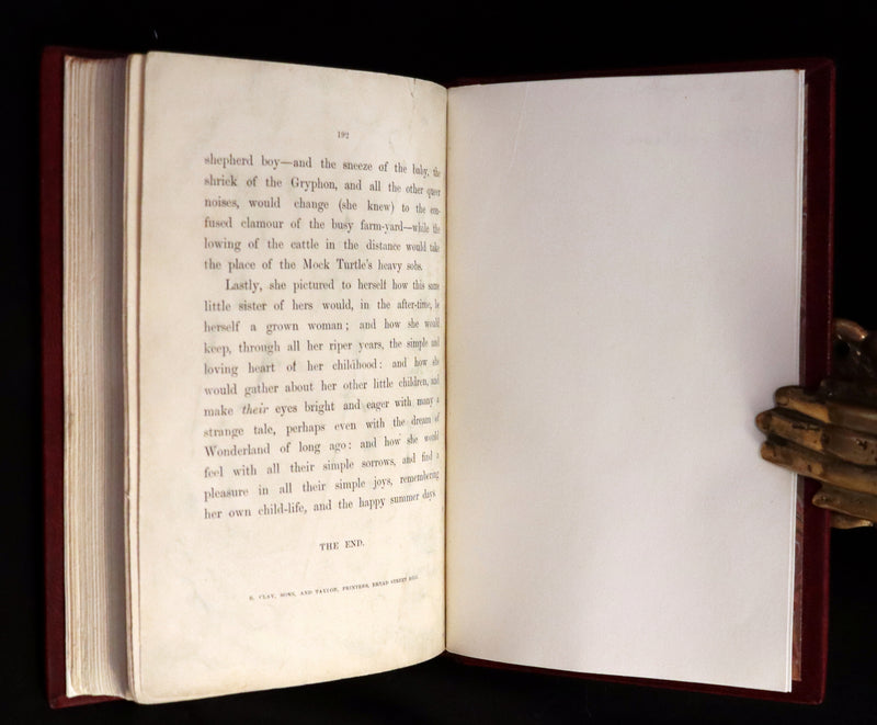 1869 Fine Cottage Binding - Alice's Adventures in Wonderland by Lewis Carroll.