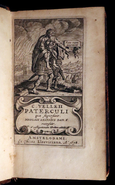 1678 Rare Latin Book - ROMAN HISTORY - Works by Marcus Velleius Paterculus. Elzevir Edition.