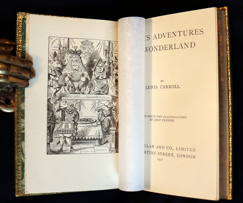 1931 "Miniature Edition" bound by RIVIERE - Alice's Adventures in Wonderland by Lewis Carroll.