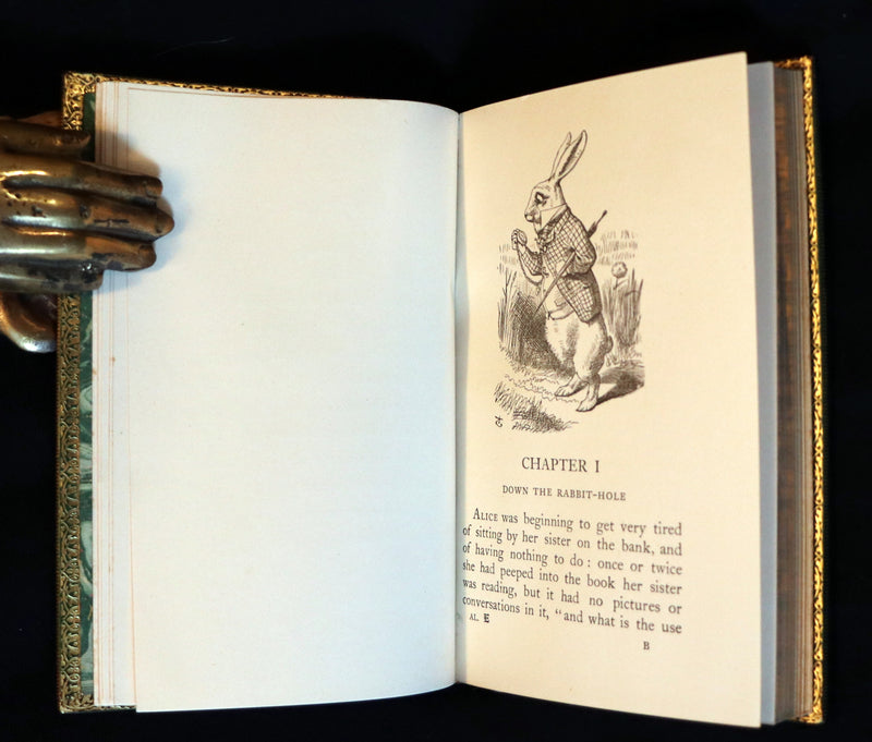 1931 "Miniature Edition" bound by RIVIERE - Alice's Adventures in Wonderland by Lewis Carroll.