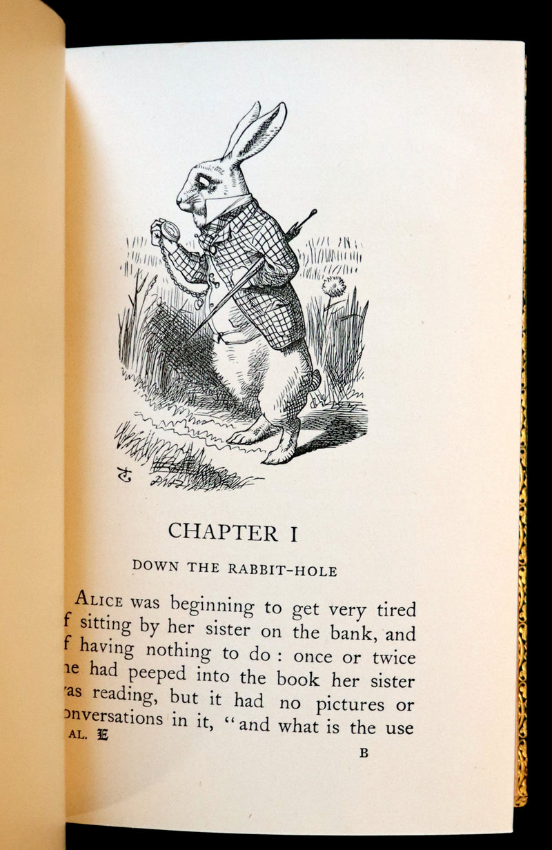 1931 "Miniature Edition" bound by RIVIERE - Alice's Adventures in Wonderland by Lewis Carroll.
