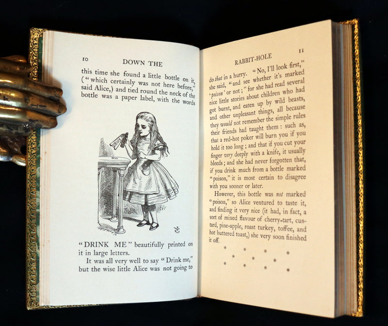 1931 "Miniature Edition" bound by RIVIERE - Alice's Adventures in Wonderland by Lewis Carroll.