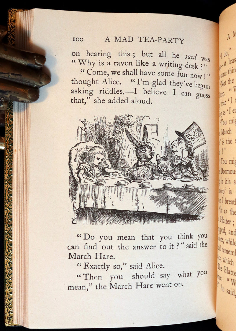 1931 "Miniature Edition" bound by RIVIERE - Alice's Adventures in Wonderland by Lewis Carroll.