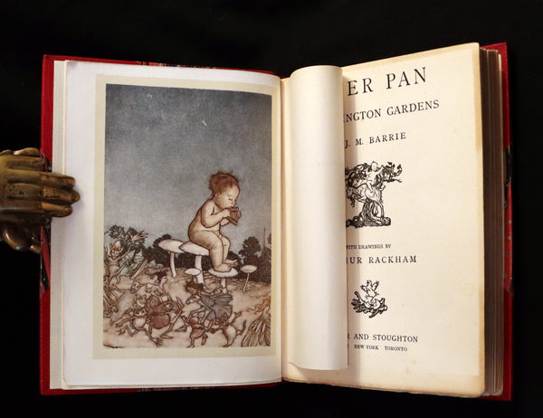 1920 Rare Book - PETER PAN in Kensington Garden illustrated by Arthur Rackham.