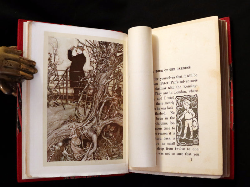 1920 Rare Book - PETER PAN in Kensington Garden illustrated by Arthur Rackham.