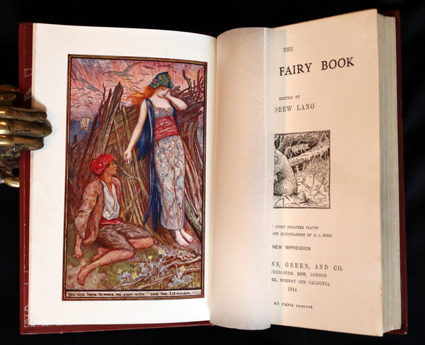 1914 Rare Book - The BROWN FAIRY BOOK by Andrew Lang Illustrated by H. J. FORD.