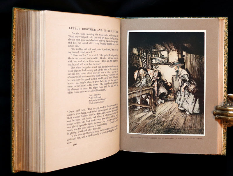 1917 Rare Rackham 1stED bound by Bayntun - Little Brother & Little Sister and Other Tales by Brothers Grimm.