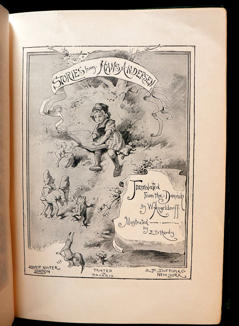 1890 Rare Book - Hans Andersen FAIRY TALES illustrated by Evelyn Stuart Hardy.