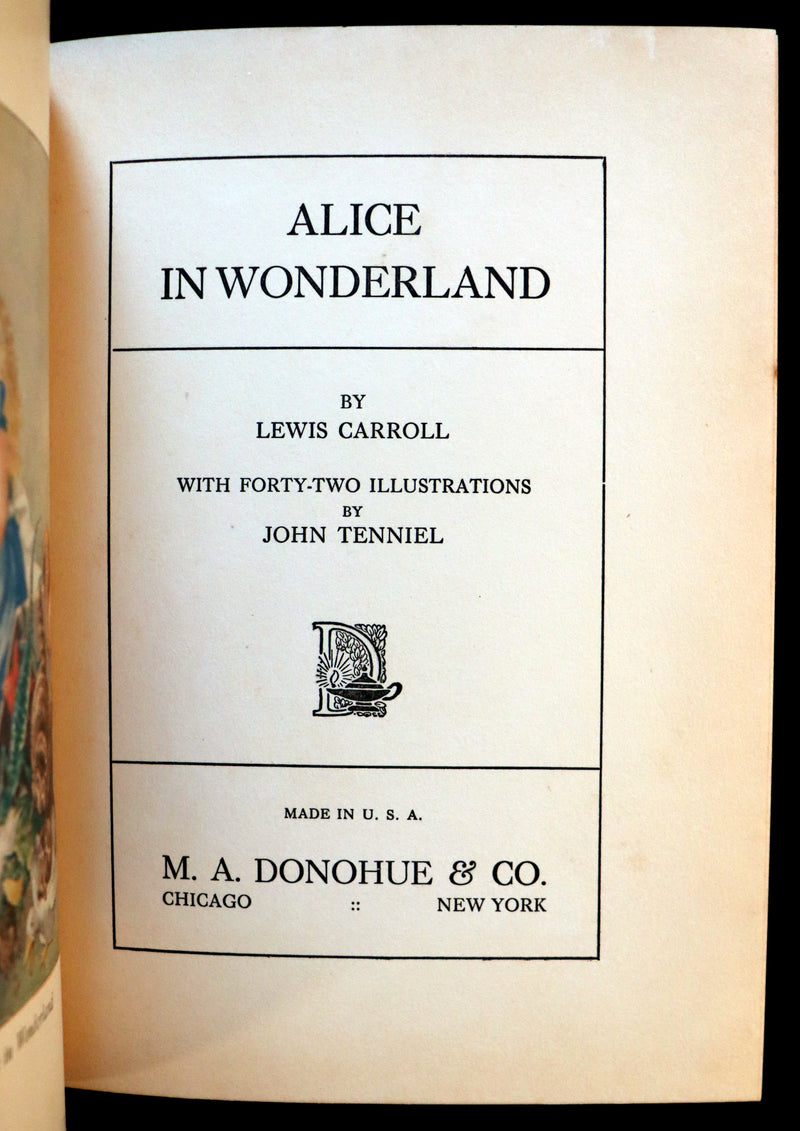 1930 Scarce Edition - Alice in Wonderland by Lewis Carroll published by Donohue.