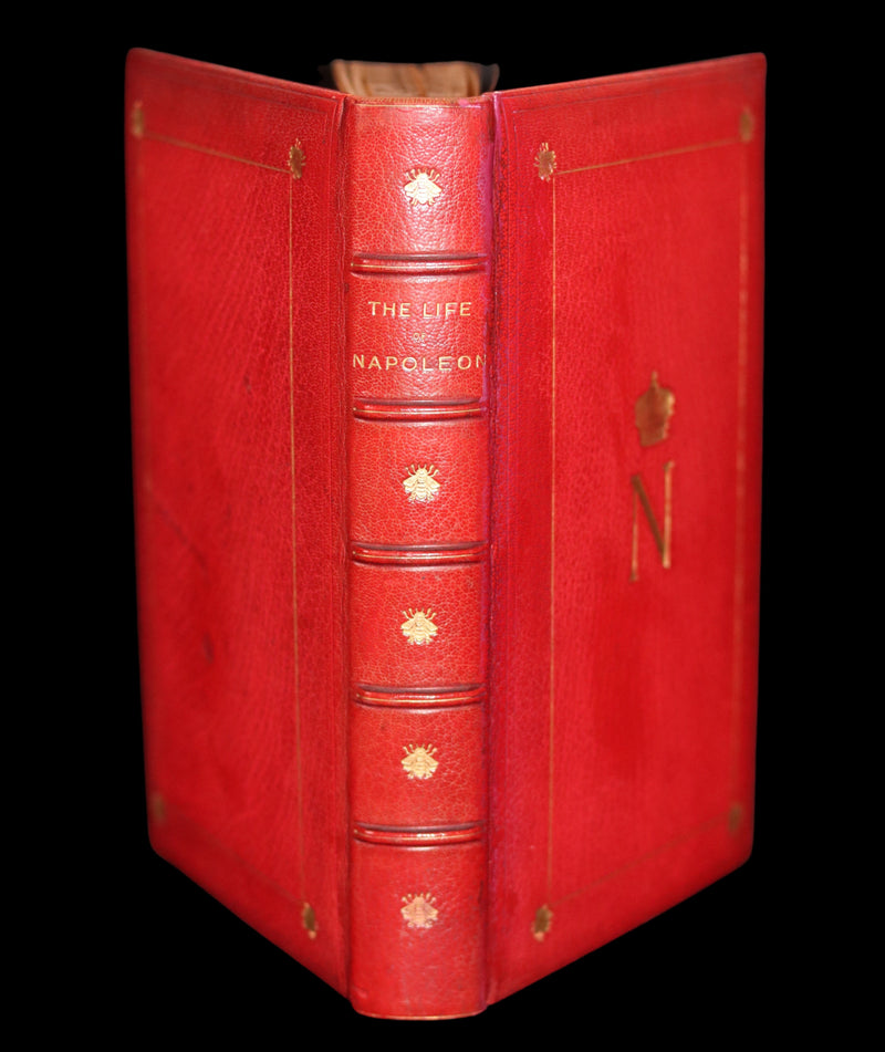 1897 Rare Book bound by RAMAGE ~ The Life of Napoleon Buonaparte by John Gibson Lockhart.