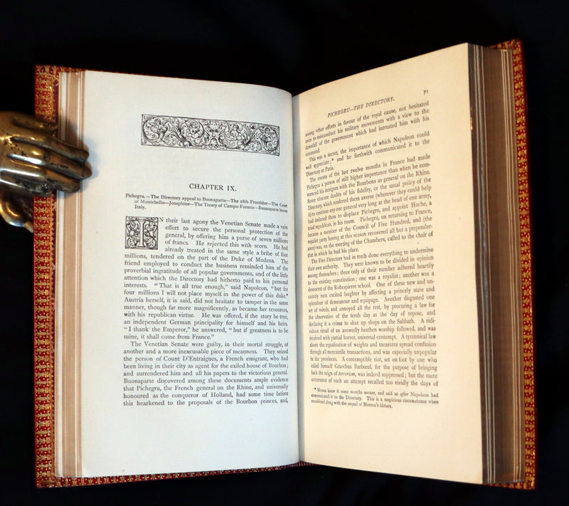 1897 Rare Book bound by RAMAGE ~ The Life of Napoleon Buonaparte by John Gibson Lockhart.