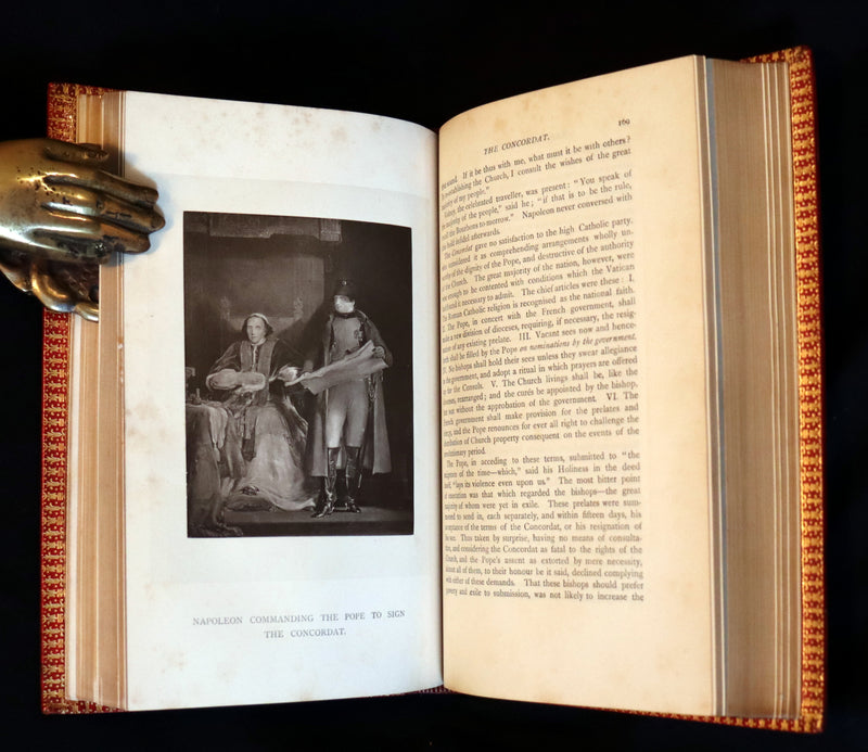 1897 Rare Book bound by RAMAGE ~ The Life of Napoleon Buonaparte by John Gibson Lockhart.