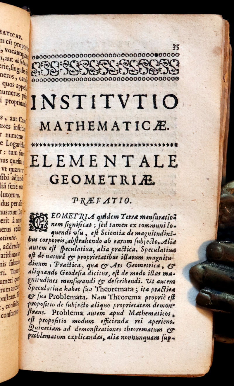 1665 Scarce Latin Book - Pierre Gautruche on Arithmetic, Mathematics, Optics and Music. Illustrated.