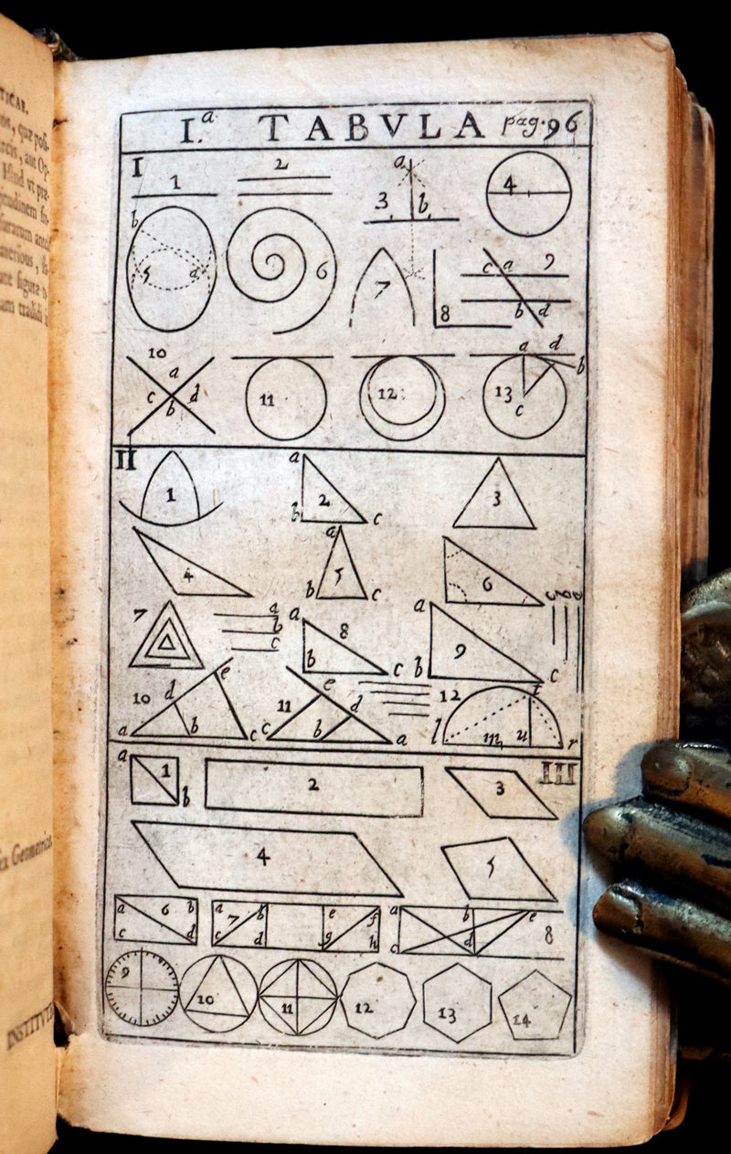 1665 Scarce Latin Book - Pierre Gautruche on Arithmetic, Mathematics, Optics and Music. Illustrated.