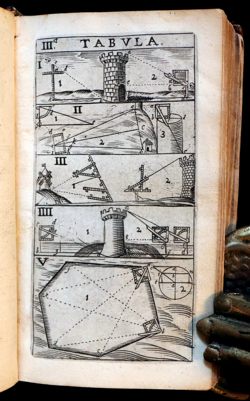 1665 Scarce Latin Book - Pierre Gautruche on Arithmetic, Mathematics, Optics and Music. Illustrated.
