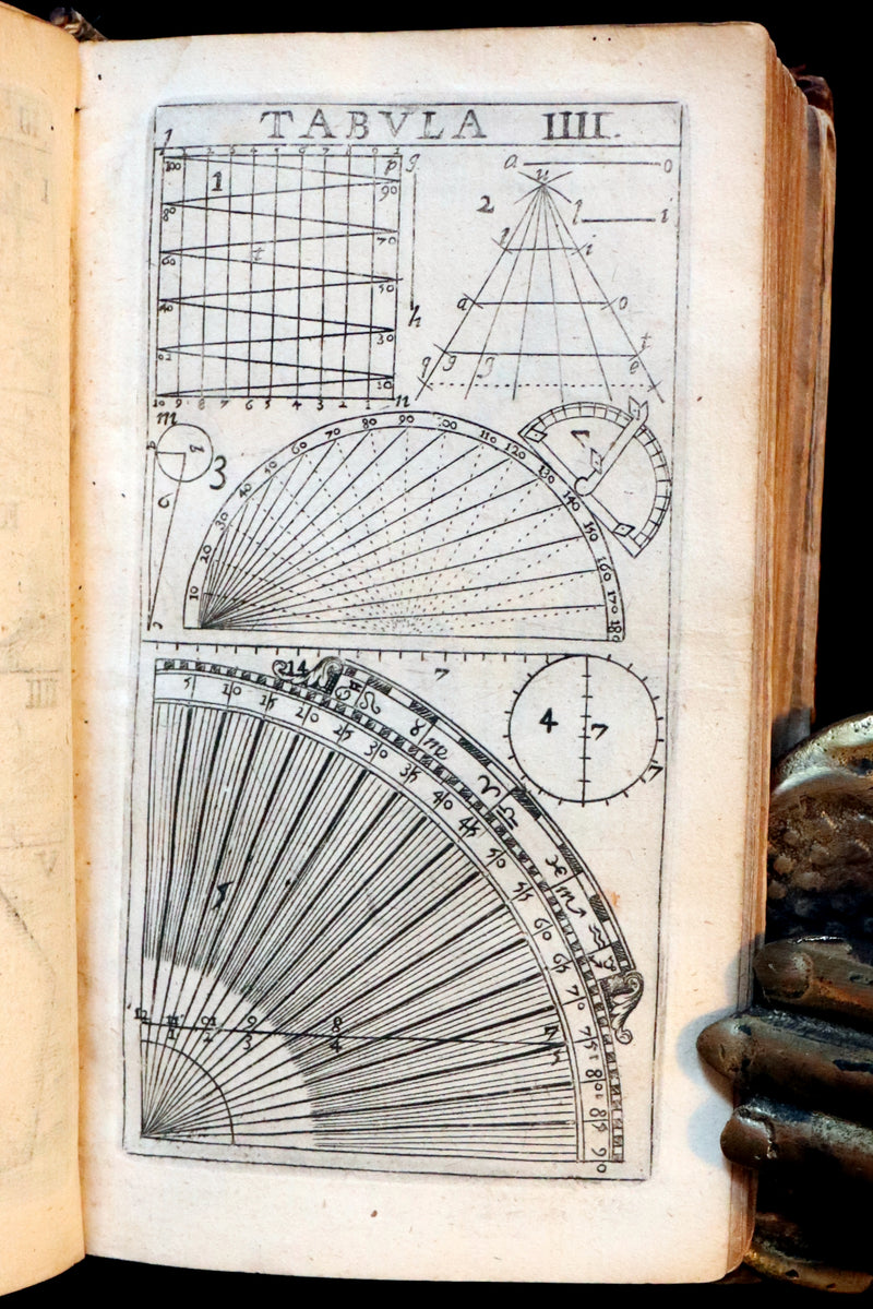 1665 Scarce Latin Book - Pierre Gautruche on Arithmetic, Mathematics, Optics and Music. Illustrated.
