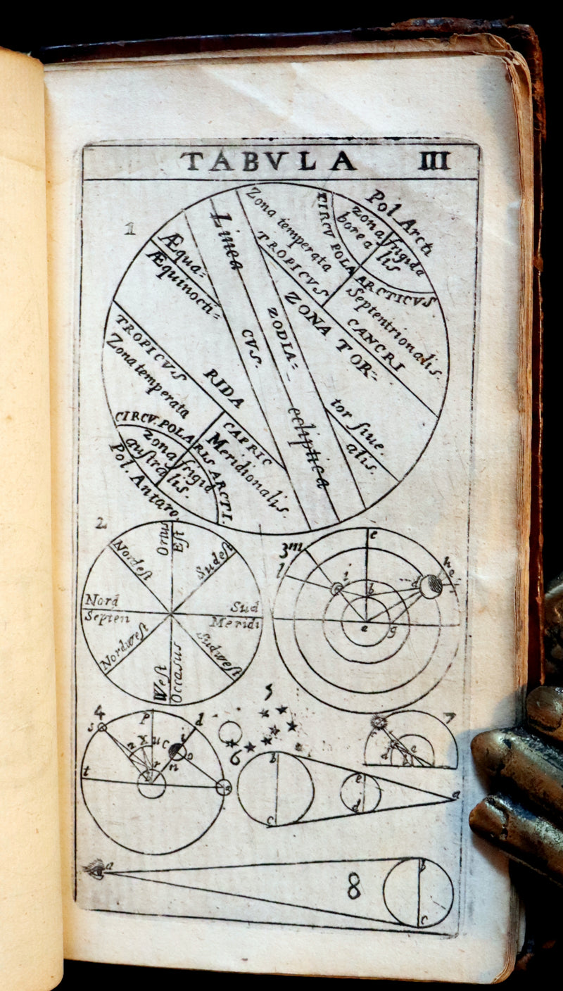 1665 Scarce Latin Book - Pierre Gautruche on Arithmetic, Mathematics, Optics and Music. Illustrated.