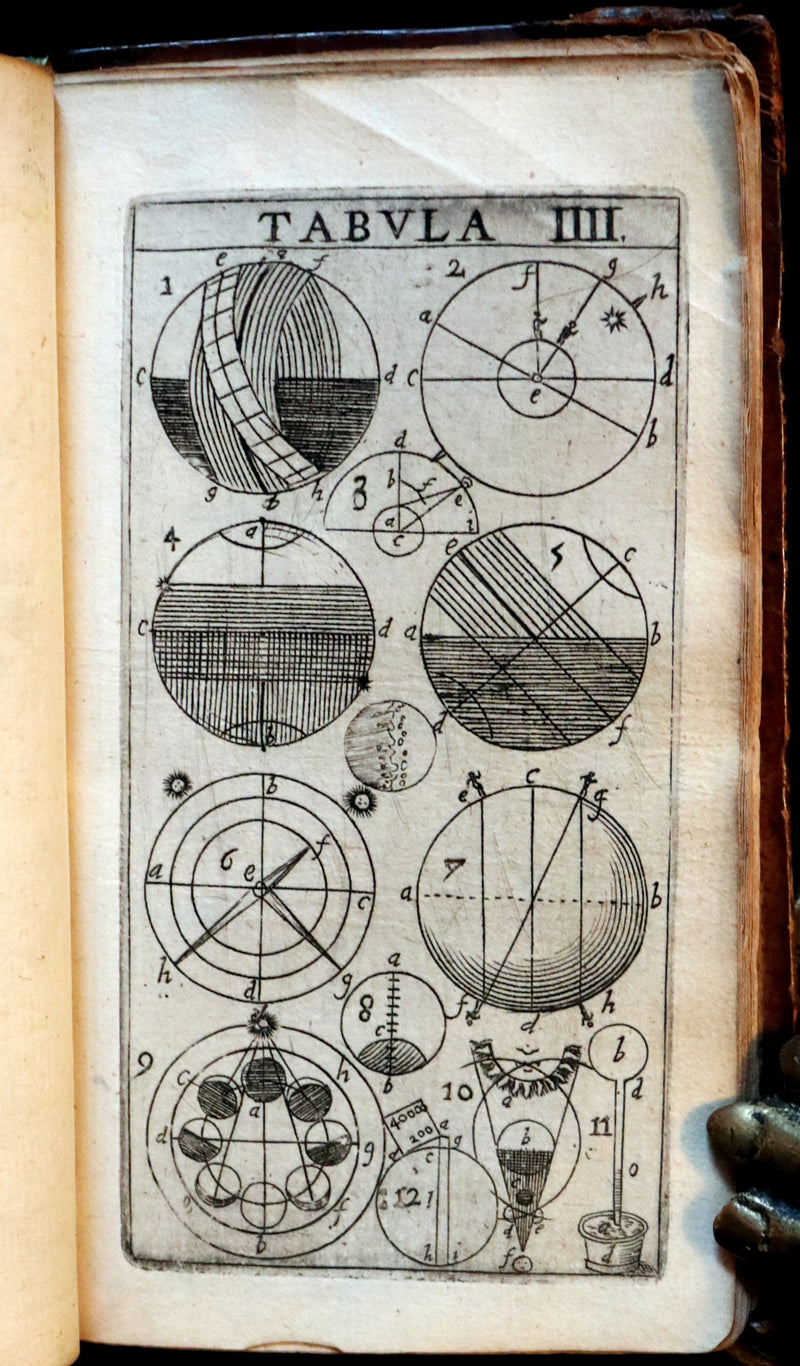 1665 Scarce Latin Book - Pierre Gautruche on Arithmetic, Mathematics, Optics and Music. Illustrated.