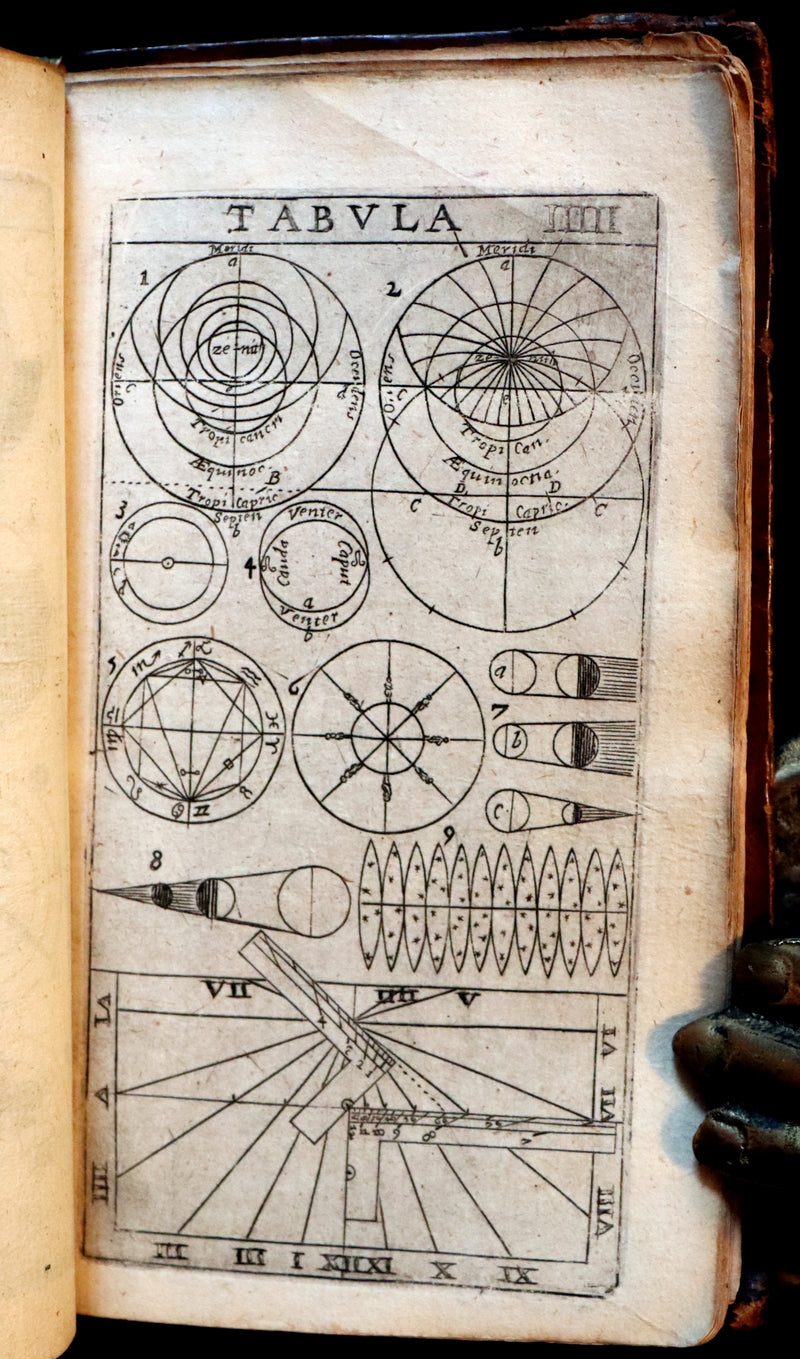1665 Scarce Latin Book - Pierre Gautruche on Arithmetic, Mathematics, Optics and Music. Illustrated.