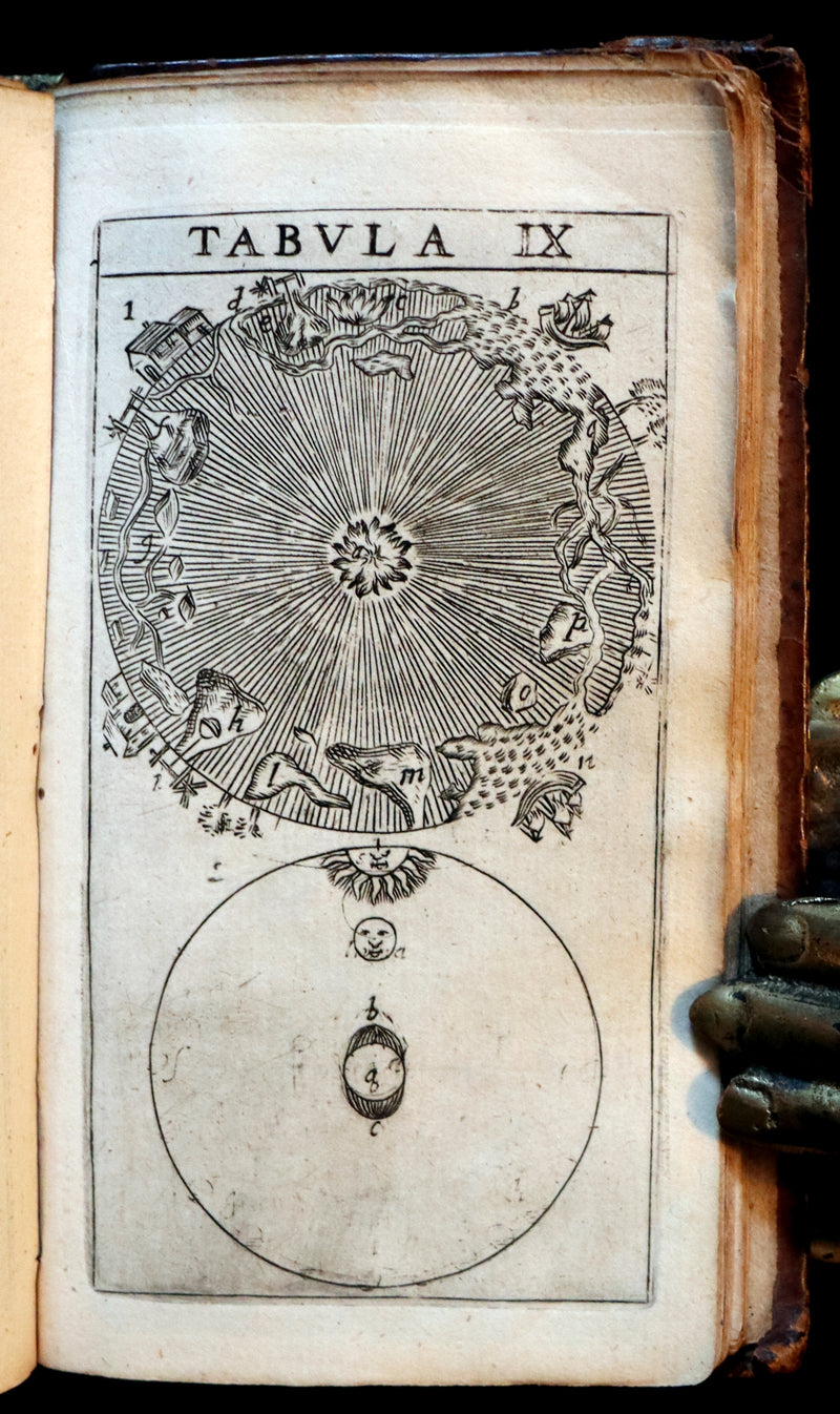 1665 Scarce Latin Book - Pierre Gautruche on Arithmetic, Mathematics, Optics and Music. Illustrated.
