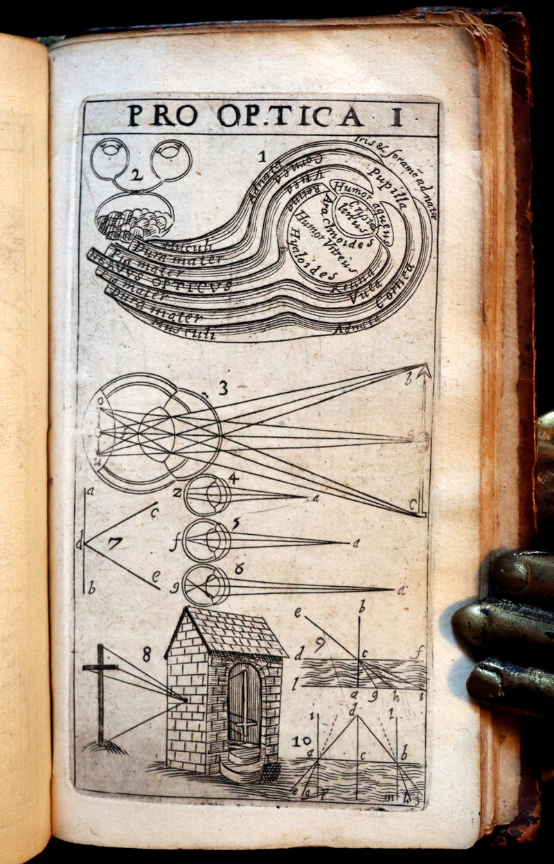 1665 Scarce Latin Book - Pierre Gautruche on Arithmetic, Mathematics, Optics and Music. Illustrated.