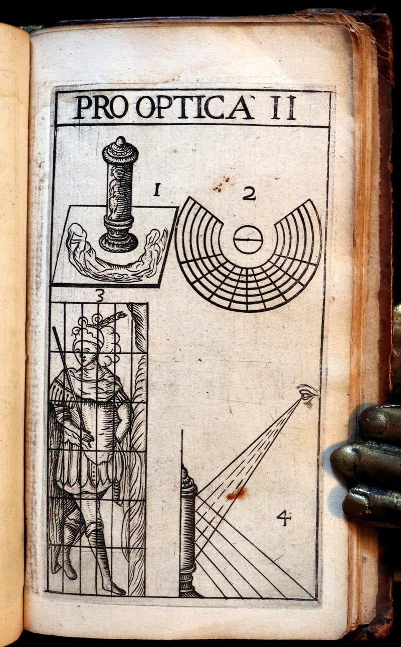 1665 Scarce Latin Book - Pierre Gautruche on Arithmetic, Mathematics, Optics and Music. Illustrated.