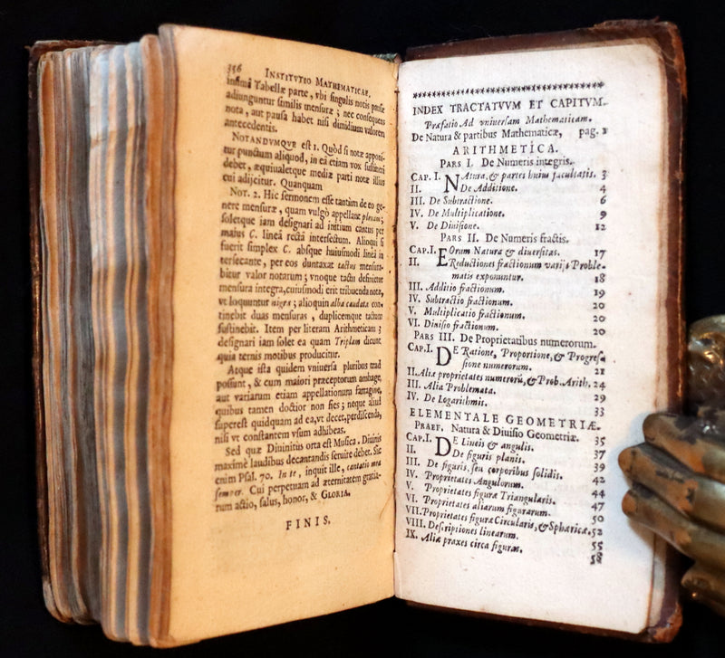 1665 Scarce Latin Book - Pierre Gautruche on Arithmetic, Mathematics, Optics and Music. Illustrated.