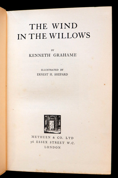 1931 First Edition Illustrated by E. H. Shepard - THE WIND IN THE WILLOWS by Kenneth Grahame.