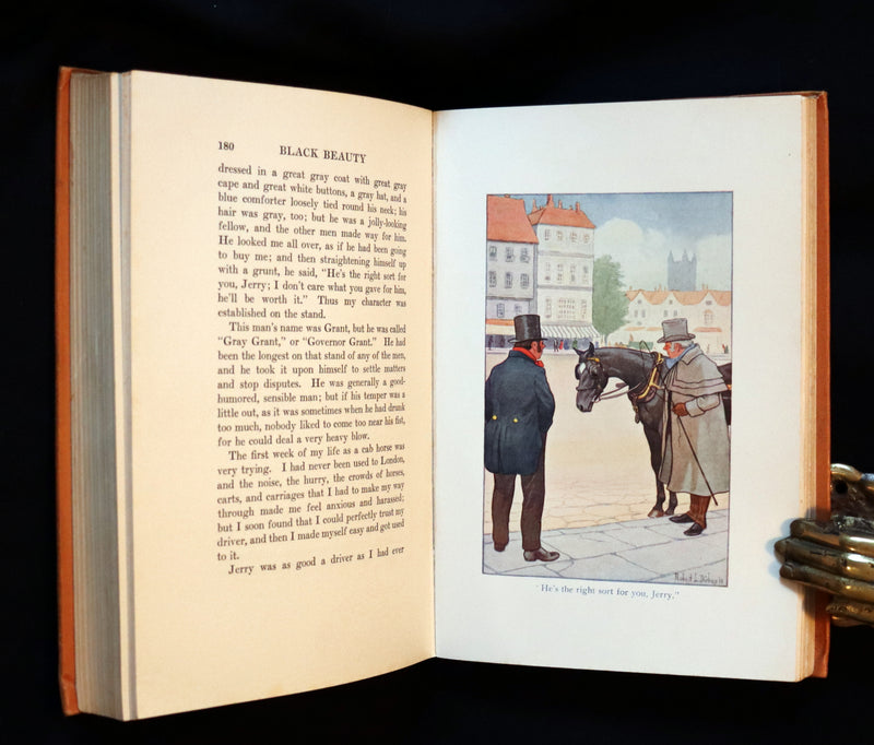 1911 Rare First Illustrated Edition by R.L. Dickey - BLACK BEAUTY, Autobiography of a Horse by A. Sewell.