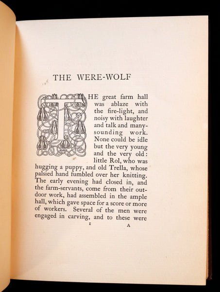 1896 Rare First Edition Book on Werewolves - THE WERE-WOLF by Clemence Housman. Illustrated.