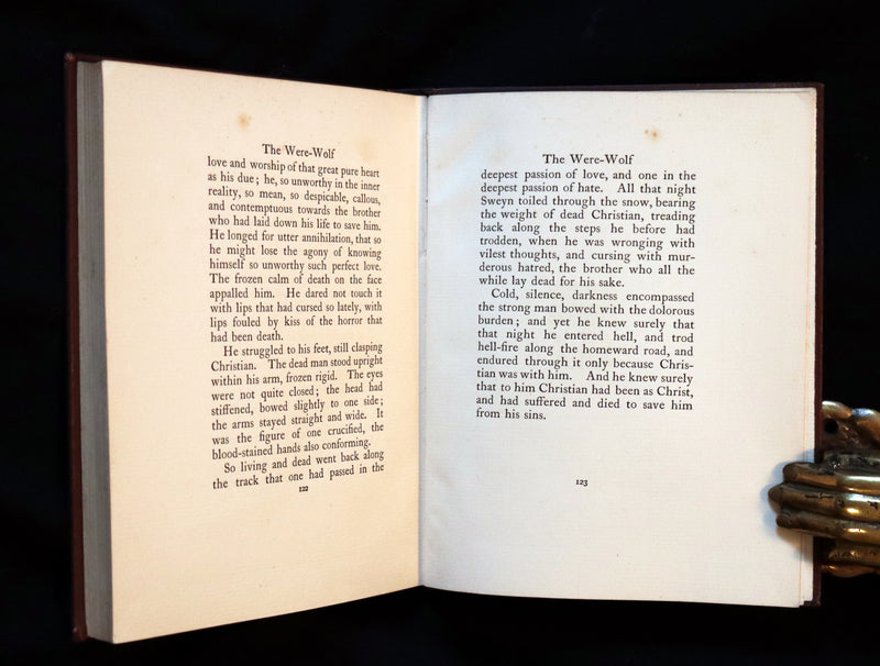 1896 Rare First Edition Book on Werewolves - THE WERE-WOLF by Clemence Housman. Illustrated.