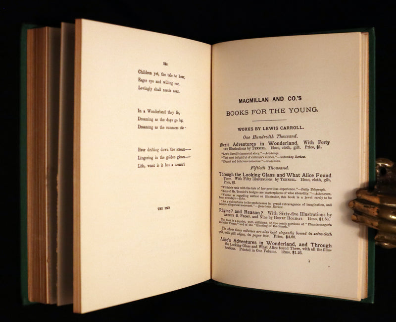 1895 Rare Book - Through the Looking-Glass, and What Alice Found There by Lewis Carroll.