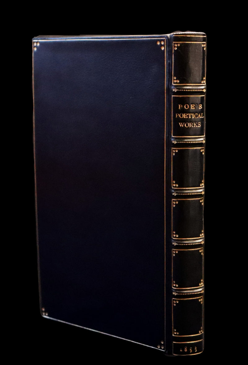 1853 Scarce Fine Book - The Poetical Works of EDGAR ALLAN POE bound by SANGORSKI & SUTCLIFFE.