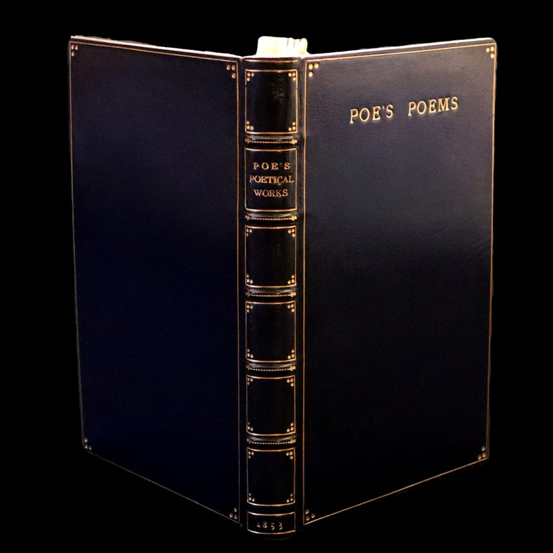 1853 Scarce Fine Book - The Poetical Works of EDGAR ALLAN POE bound by SANGORSKI & SUTCLIFFE.