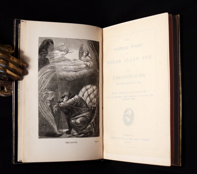 1853 Scarce Fine Book - The Poetical Works of EDGAR ALLAN POE bound by SANGORSKI & SUTCLIFFE.