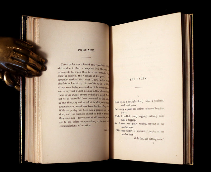 1853 Scarce Fine Book - The Poetical Works of EDGAR ALLAN POE bound by SANGORSKI & SUTCLIFFE.
