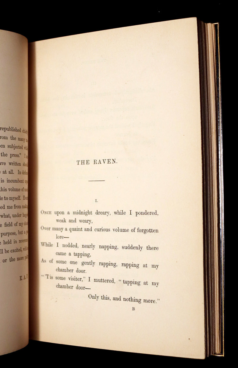 1853 Scarce Fine Book - The Poetical Works of EDGAR ALLAN POE bound by SANGORSKI & SUTCLIFFE.